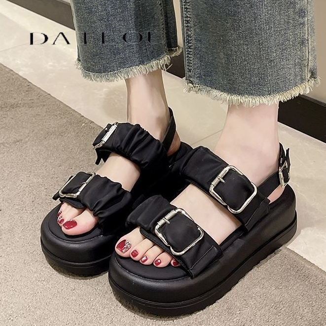 DAILOU Dép sandal nữ dép quai hậu nữ Đế Dày 2023 NEW thoải mái mềm mại dép đế cao  B98G1PW 35Z230828