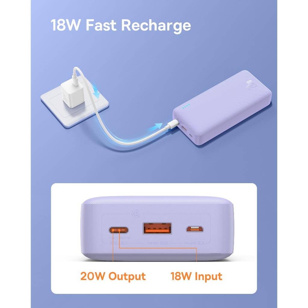 Sạc dự phòng Airpow BASEUS có sạc nhanh 20W 20000mah thích hợp cho phone 15 / 14 / 13 / 12 xiaomi | BigBuy360 - bigbuy360.vn