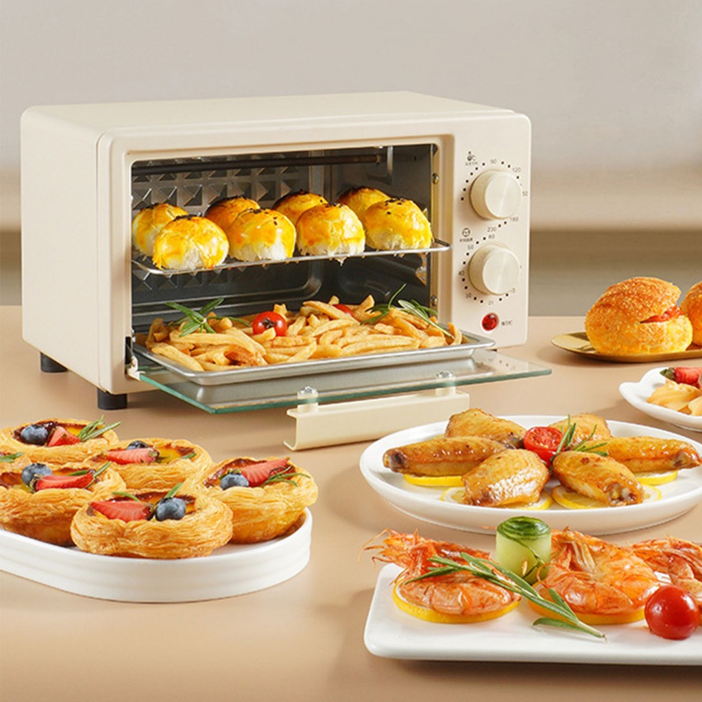 Có thể bán buôn Lò nướng mini 12L 700W Mặt bàn Đa năng hoa văn dễ thương cho bếp gia đình Sodium075 Hàng giao ngay