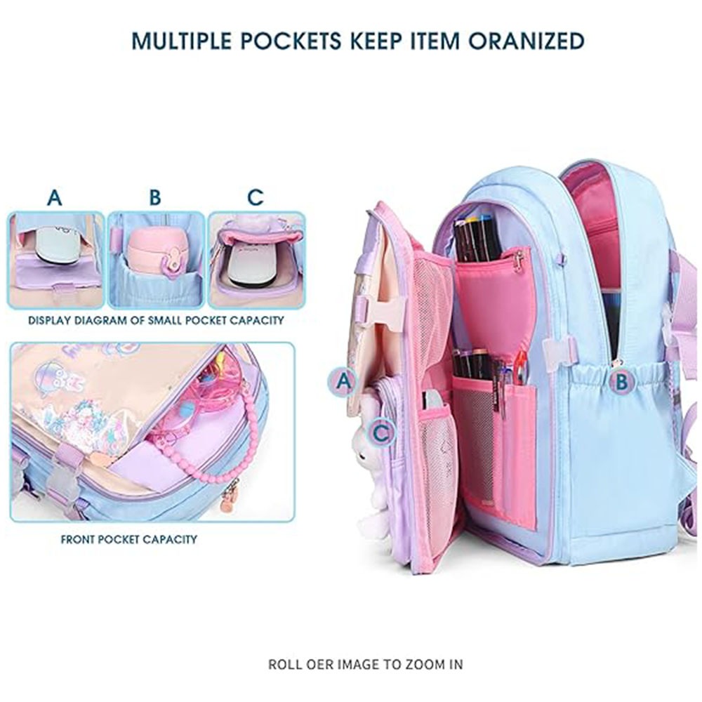 Ba Lô Đi Học Hình Thỏ Dễ Thương Cho Bé Gái Tiểu Học