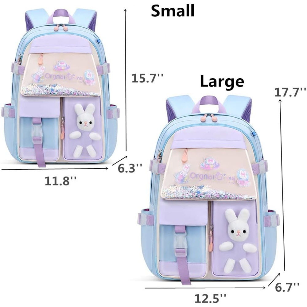 Ba Lô Đi Học Hình Thỏ Dễ Thương Cho Bé Gái Tiểu Học