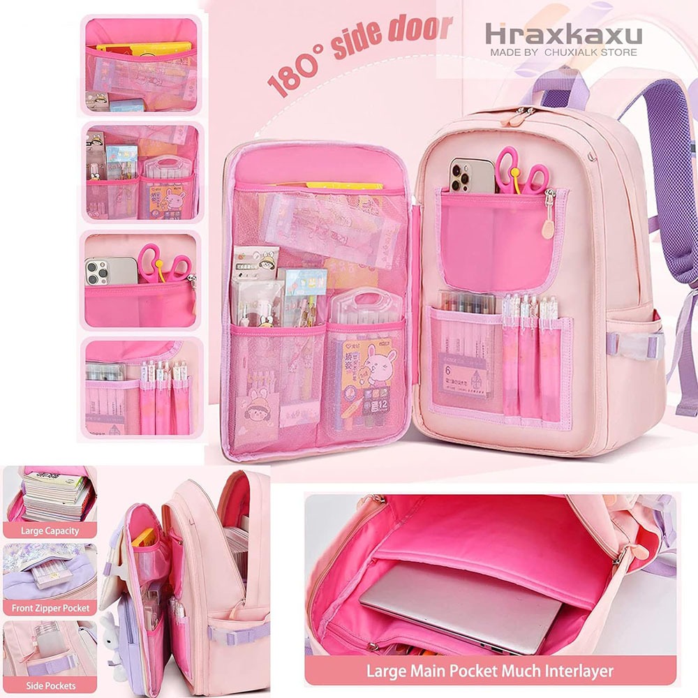 Ba Lô Đi Học Hình Thỏ Dễ Thương Cho Bé Gái Tiểu Học