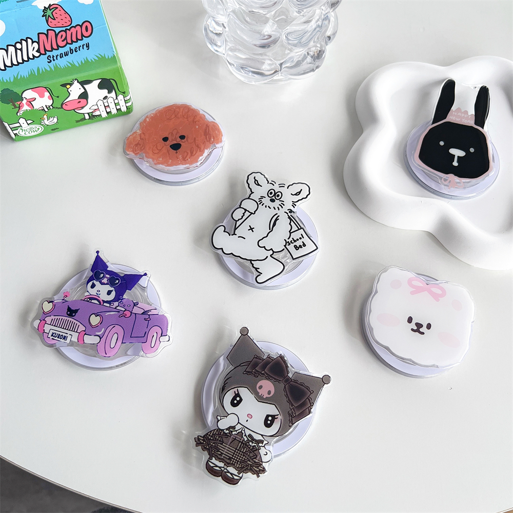 Ốp Điện Thoại Hình Mèo mary kitty Có Giá Đỡ Từ Tính Tháo Rời Được Cho iphone 15 12 13 14 pro max