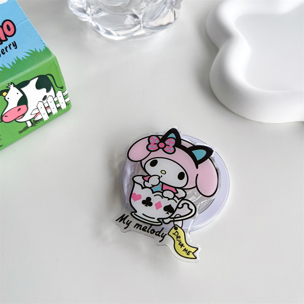 Ốp Điện Thoại Hình Mèo mary kitty Có Giá Đỡ Từ Tính Tháo Rời Được Cho iphone 15 12 13 14 pro max