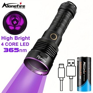 Alonefire đèn pin uv led 25w 365nm siêu sáng khử trùng cho thú cưng