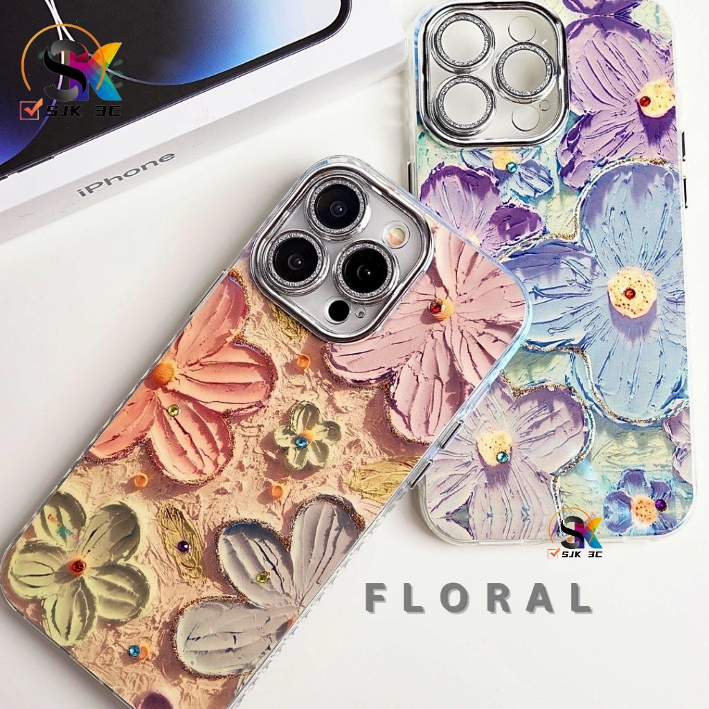 Mới Ốp Điện Thoại Họa Tiết Hoa Xinh Xắn Chống Rơi Cho iphone 15pro 14pro 13pro 12pro 11pro 11 12 13 14 14 pro max