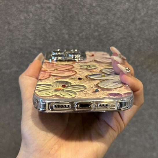Mới Ốp Điện Thoại Họa Tiết Hoa Xinh Xắn Chống Rơi Cho iphone 15pro 14pro 13pro 12pro 11pro 11 12 13 14 14 pro max