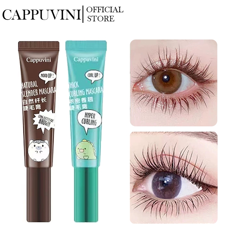 Mascara Cappuvini giúp chuốt lông mi dài cong và đều Hơn Với Thiết Kế Cọ Nhỏ Dễ Sử Dụng