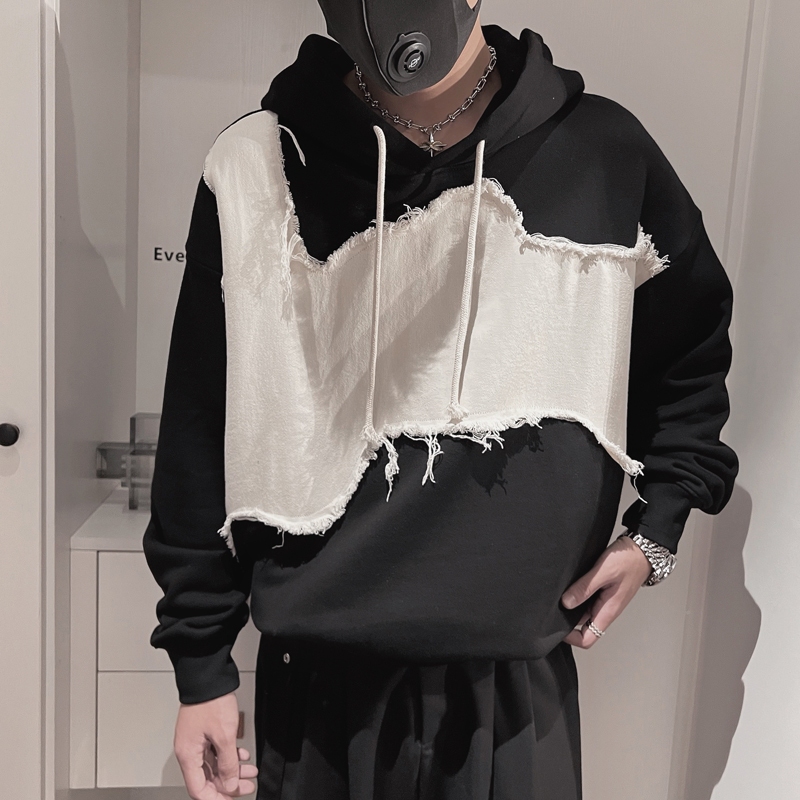 Ucnl Áo Hoodie Dáng Rộng Phối Màu Tương Phản Thời Trang Thu Đông Dành Cho Nam