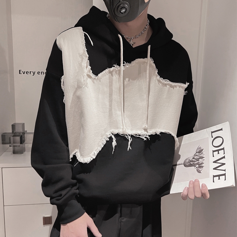 Ucnl Áo Hoodie Dáng Rộng Phối Màu Tương Phản Thời Trang Thu Đông Dành Cho Nam
