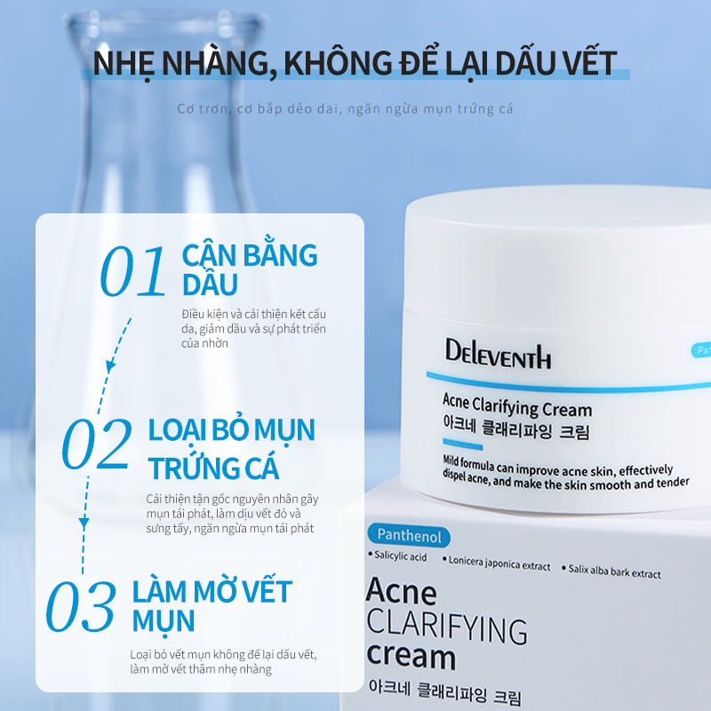 DEleventh Hàn Quốc Kem Chấm Mụn  Làm sáng vết mụn và loại bỏ mụn trứng cá   Cân bằng nước và dầu 30g