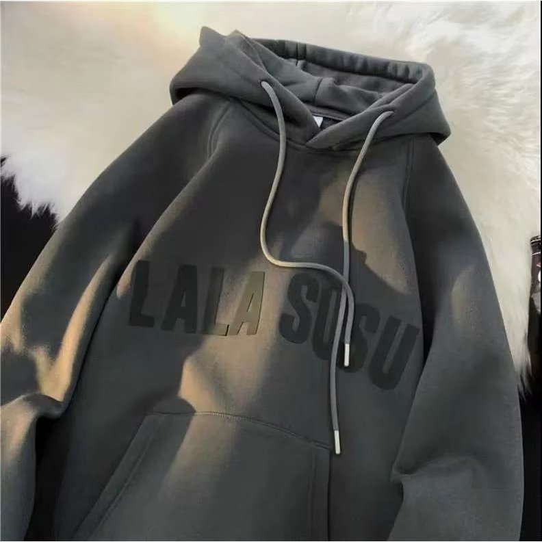 Áo Hoodie Lót Nhung Phong Cách retro Mỹ Thời Trang Cho Nam
