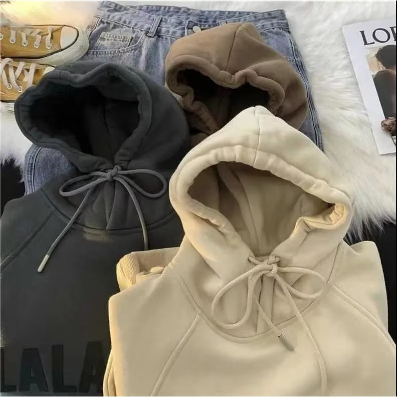 Áo Hoodie Lót Nhung Phong Cách retro Mỹ Thời Trang Cho Nam