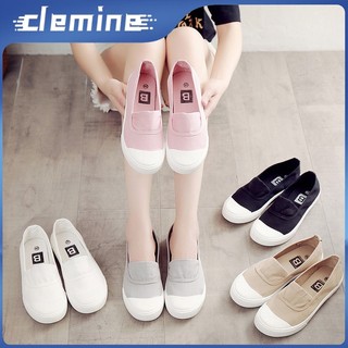 Giày lười vải bạt thời trang hàn cho nữ