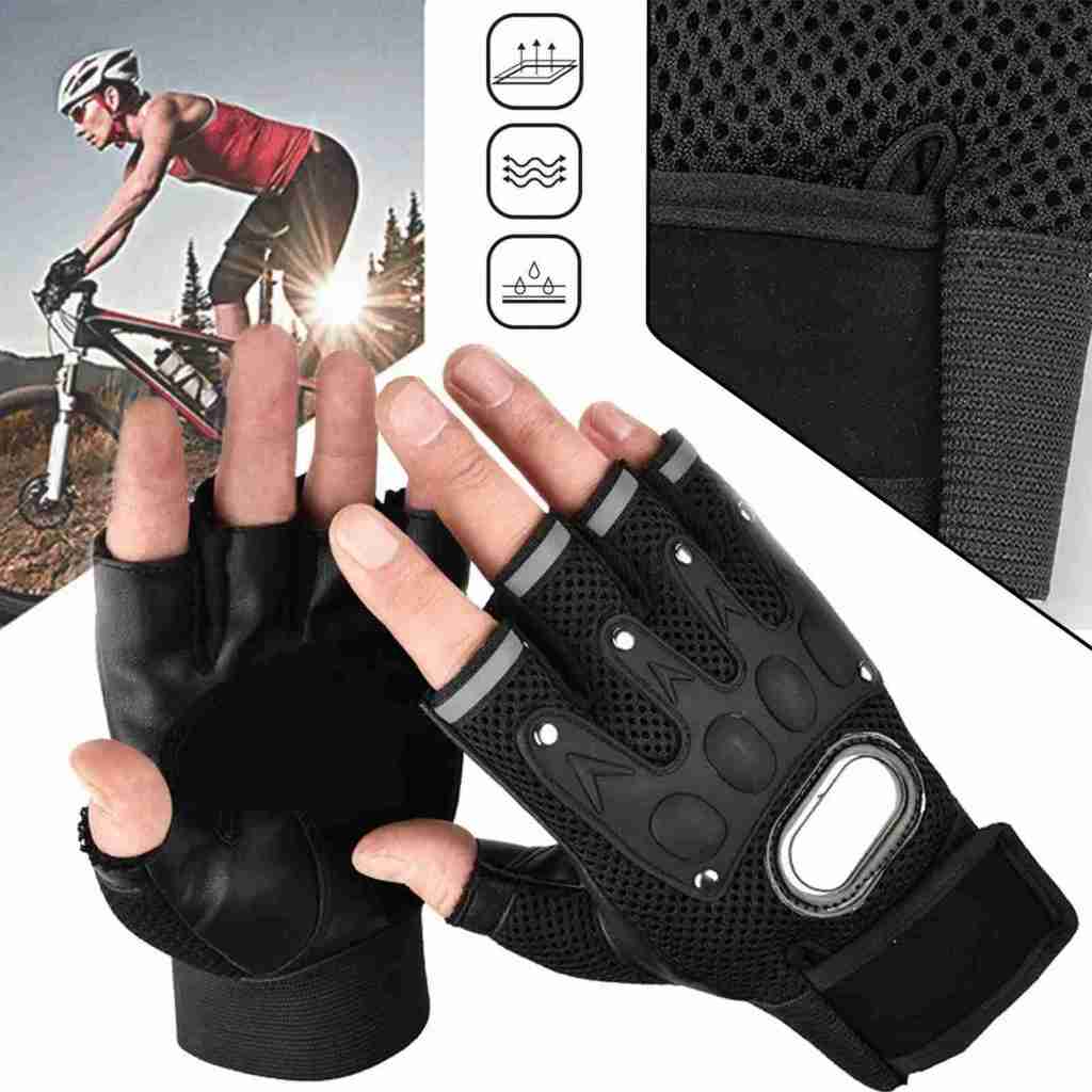 Bán hàng nóng 2 Chiếc Găng Tay Lái Xe Ngón Vải Lưới Bảo Vệ Khớp Móc Và Vòng Dây Máy