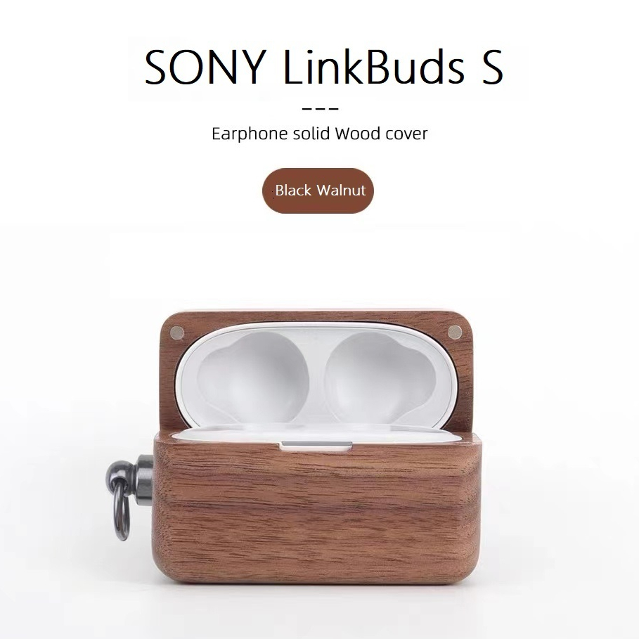 Phù Hợp Vỏ Bảo Vệ Hộp Sạc Tai Nghe sony linkbuds s wf-ls900n Màu Đen Óc Chó Màu Sắc