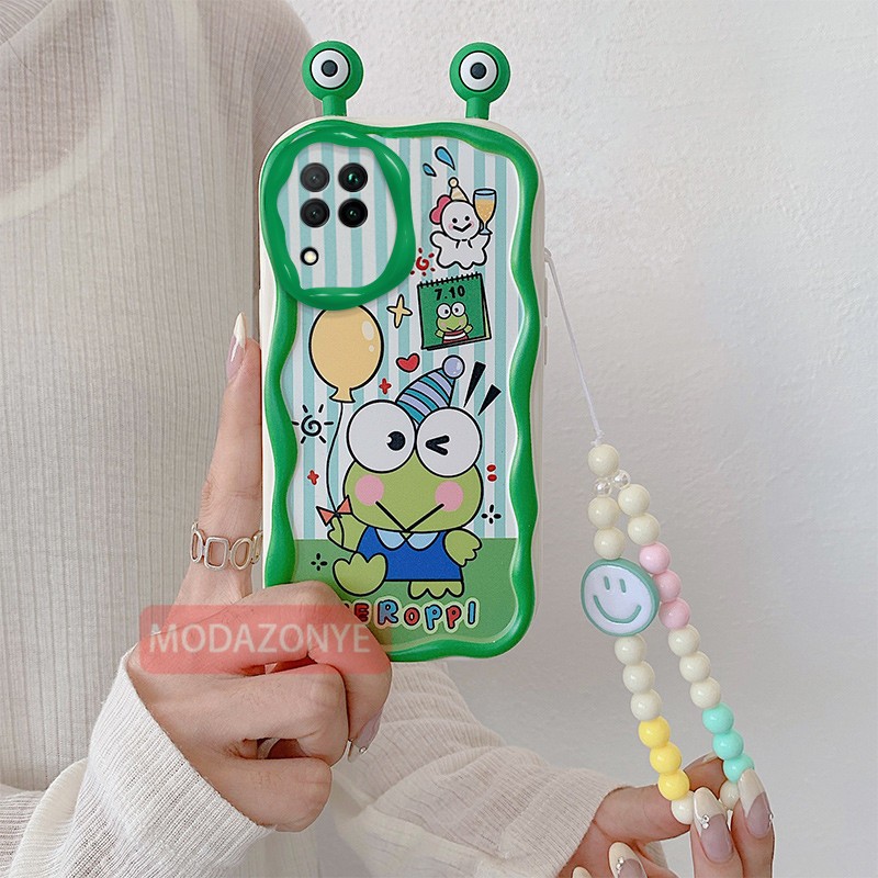 Ốp Điện Thoại Silicon Mềm Họa Tiết Vui Nhộn Có Dây Đeo Cho samsung galaxy a22 4g samsunga22