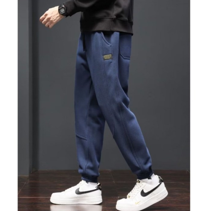 Hanlu Quần Legging Thể Thao Lót Nhung Dày Giữ Ấm Đơn Giản Phong Cách Mới Cho Nam