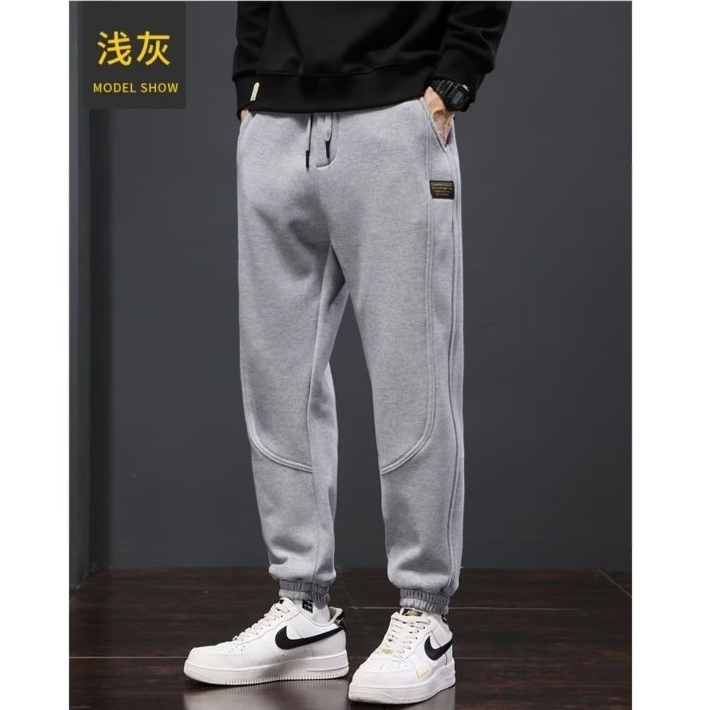 Hanlu Quần Legging Thể Thao Lót Nhung Dày Giữ Ấm Đơn Giản Phong Cách Mới Cho Nam