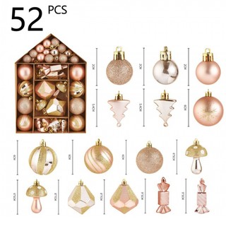 Set 52 bộ quả châu trang trí cây thông giáng diy trang trí cây thông giáng sinh năm mới