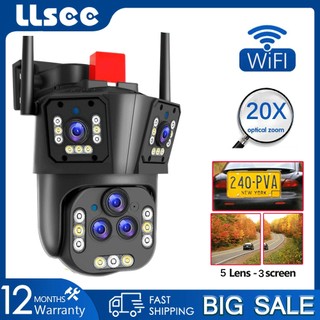 Llsee, camera zoom quang 5 mắt 20x, camera không dây ngoài trời không thấm nước 20mp 8k ptz cctv wifi màu tầm nhìn ban đêm hai chiều gọi điện thoại di động theo dõi ip camera an ninh