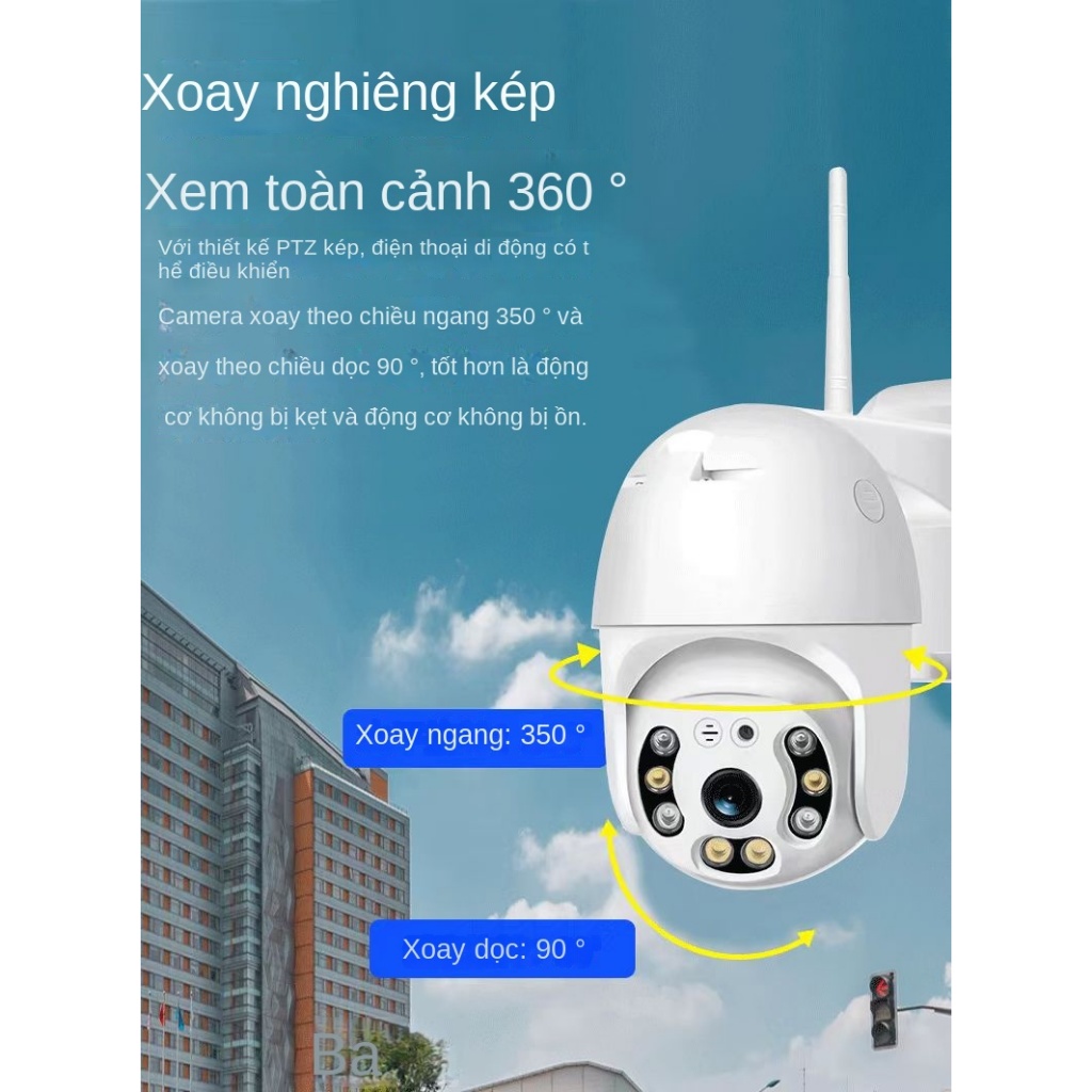 Camera Theo Dõi Chuyển Động Ngoài Trời Hai Chiều hd 1080p v380 Chống Thấm Nước