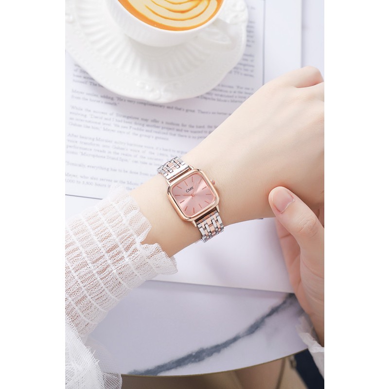 Đồng Hồ Thạch Anh boudoir Mặt Vuông Bằng Hợp Kim Phong Cách honey boudoir Hàng Mới 2023 Dành Cho Học Sinh Trung Học Nam Và Nữ