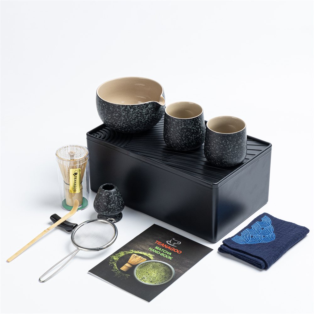 Bộ Dụng Cụ Pha Trà matcha Gồm 2 Cốc  , matcha , Đánh Trứng (), sifter, ws1, rock, Xám,