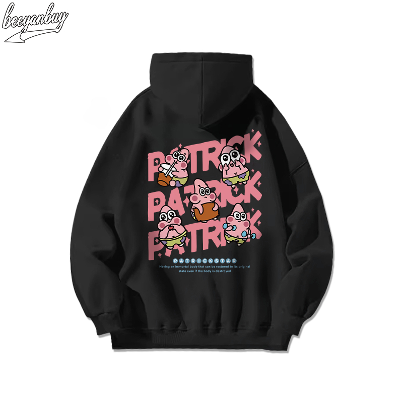 Áo khoác nỉ nam BEEYANBUY hoodie cotton fashion in hình Patrick Star unisex 100% cotton-Y0432