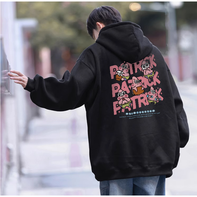 Áo khoác nỉ nam BEEYANBUY hoodie cotton fashion in hình Patrick Star unisex 100% cotton-Y0432