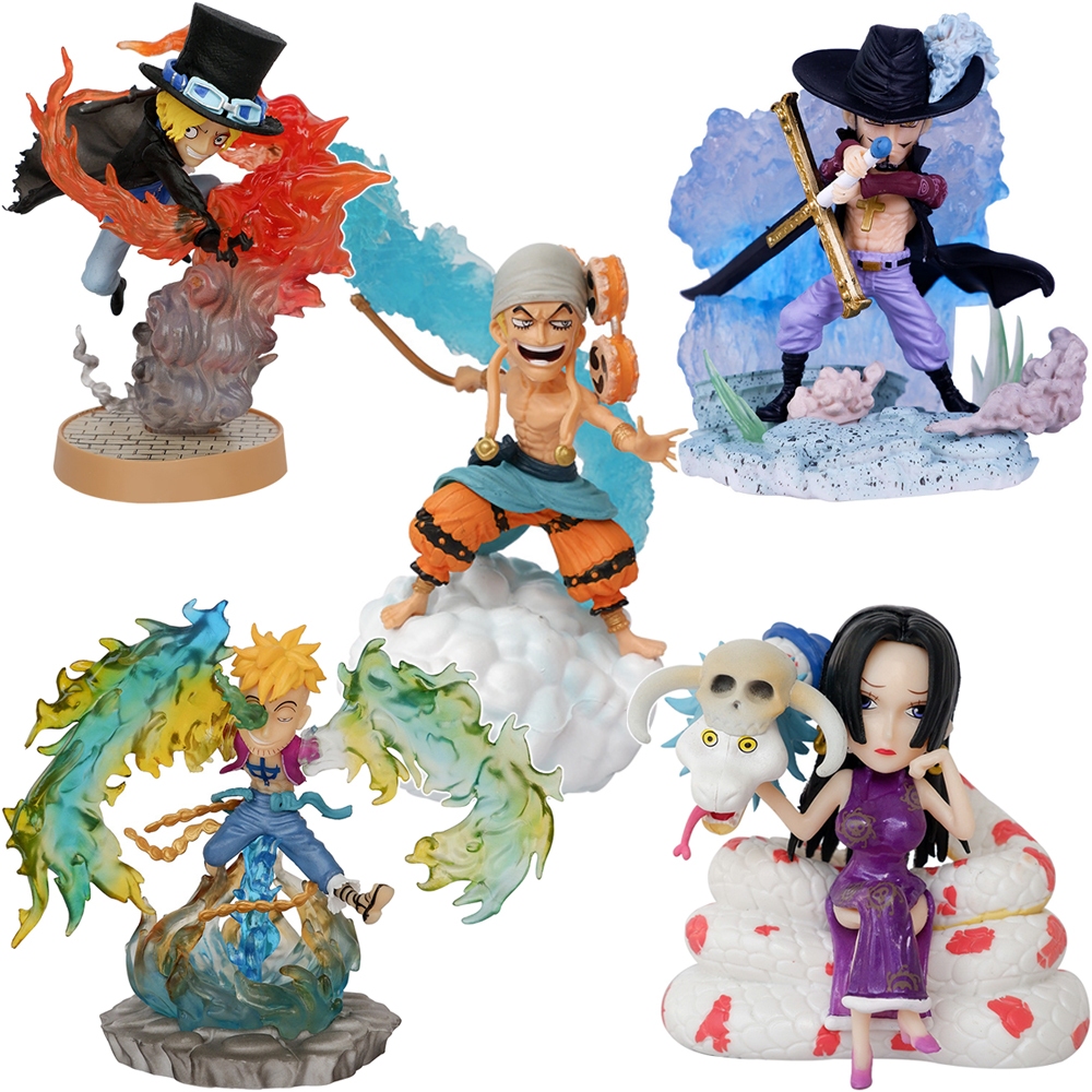 Mô Hình Nhân Vật nika marco mihawk sabo enel boa hancock Bằng pvc 13cm