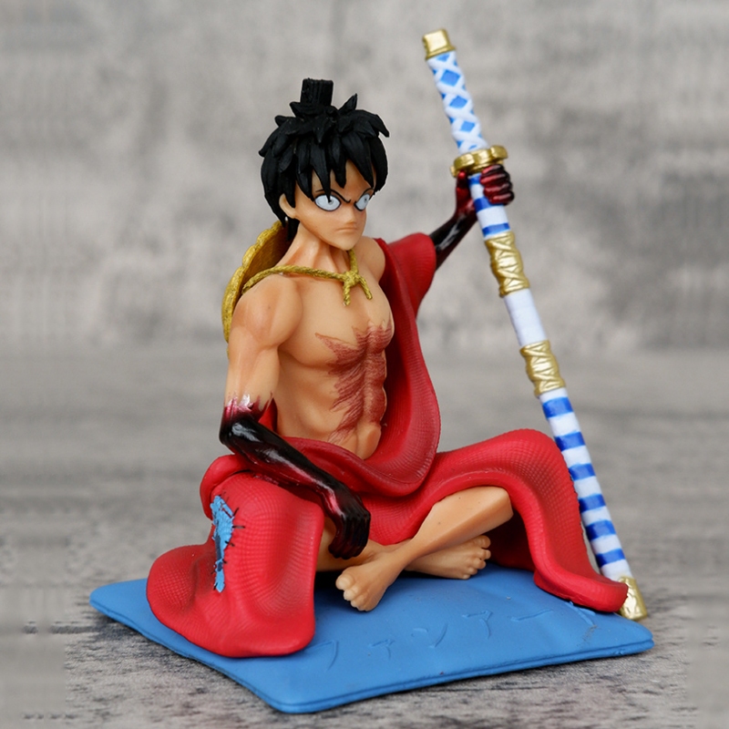 Mô Hình Nhân Vật luffy gk kazunokuni Ngồi Trong Phim Hoạt Hình one piece Ngồi Trên kimono Bằng pvc 10cm