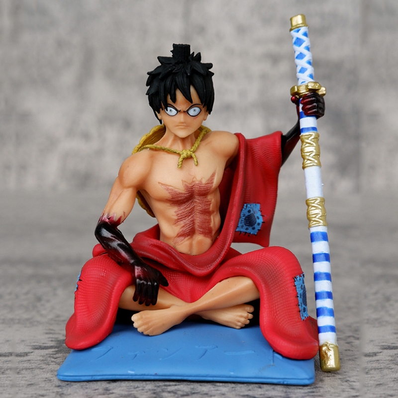 Mô Hình Nhân Vật luffy gk kazunokuni Ngồi Trong Phim Hoạt Hình one piece Ngồi Trên kimono Bằng pvc 10cm
