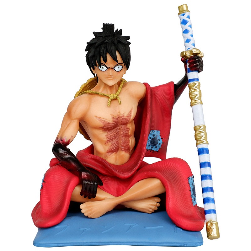 Mô Hình Nhân Vật luffy gk kazunokuni Ngồi Trong Phim Hoạt Hình one piece Ngồi Trên kimono Bằng pvc 10cm