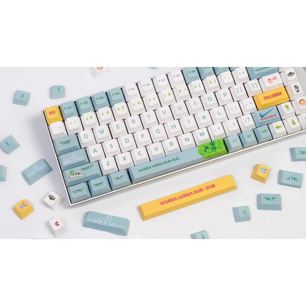 GMK Rick và Morty Keycap, 140 Phím Keycaps PBT CHERRY/XDA Profile DYE-SUB Được Cá Nhân Hóa Cho MX Switch Bàn Phím Cơ