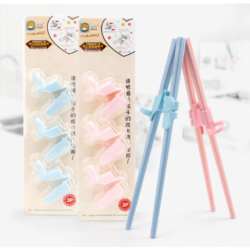 3 chiếc Đũa huấn luyện có thể tháo rời Người trợ giúp Công cụ học tập ăn uống cho trẻ em Bé mới bắt đầu lớn