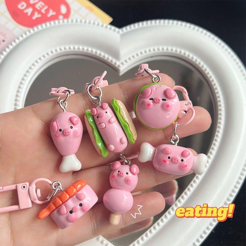 Móc Khóa Hình Đùi Gà Nhồi Bông Hoạt Hình Dễ Thương