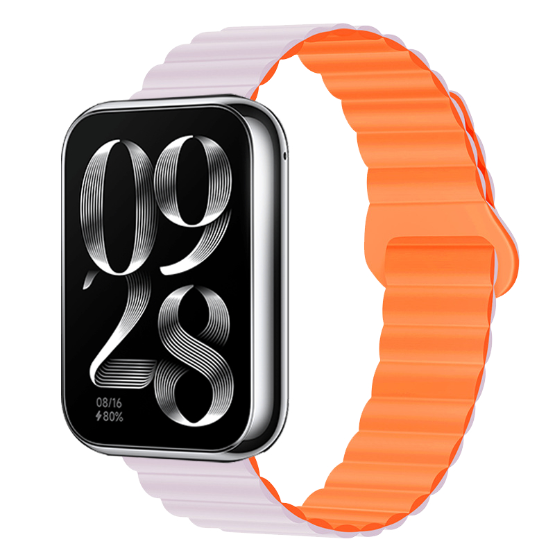 Dây Đeo Silicon Hai Màu Có Từ Tính Thay Thế Cho xiaomi mi band 8 pro 8pro