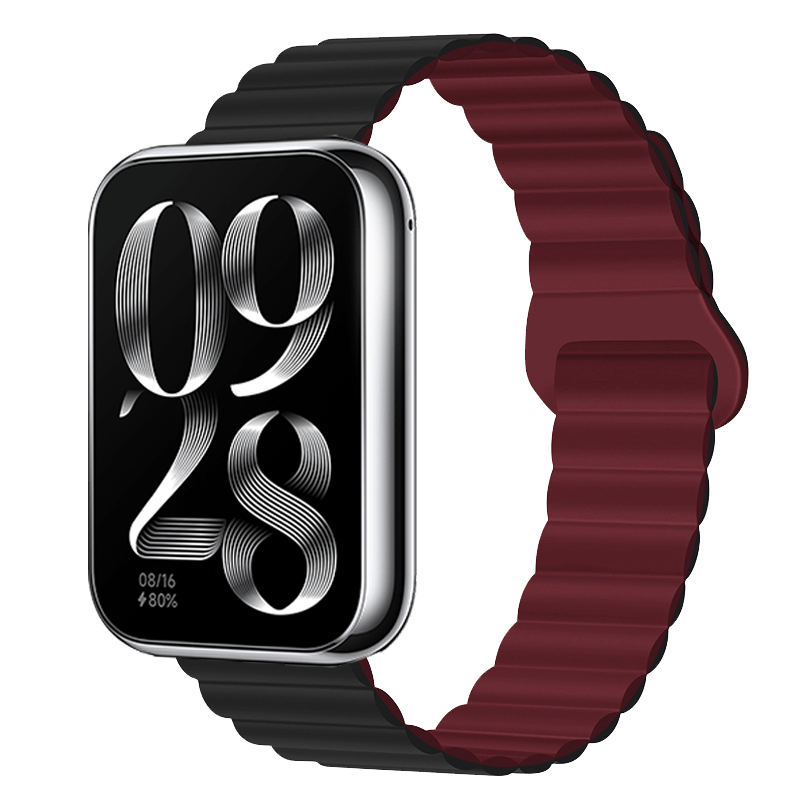 Dây Đeo Silicon Hai Màu Có Từ Tính Thay Thế Cho xiaomi mi band 8 pro 8pro