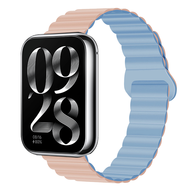 Dây Đeo Silicon Hai Màu Có Từ Tính Thay Thế Cho xiaomi mi band 8 pro 8pro