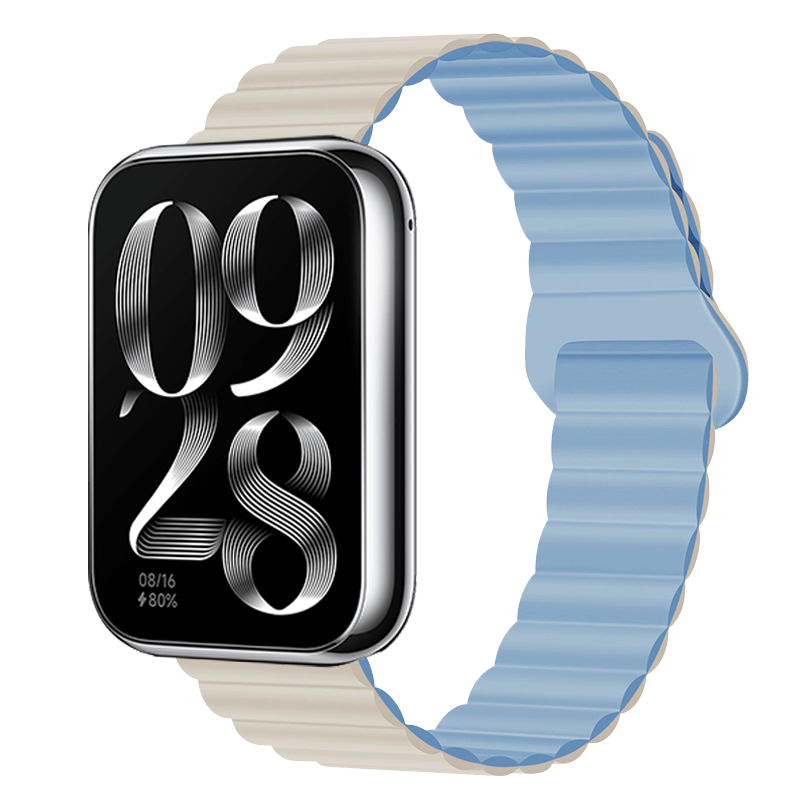 Dây Đeo Silicon Hai Màu Có Từ Tính Thay Thế Cho xiaomi mi band 8 pro 8pro