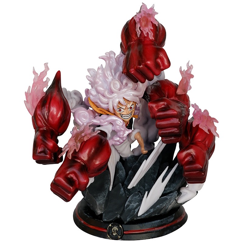 Mô Hình Đồ Chơi Nhân Vật luffy gear 5 Trong Phim Hoạt Hình "one piece" 15cm