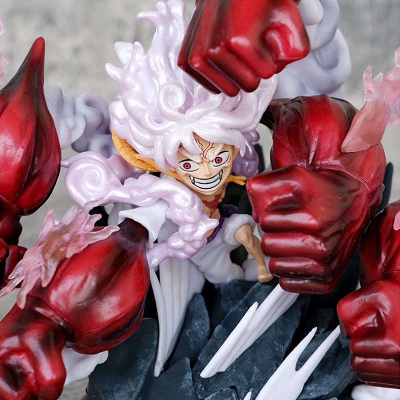 Mô Hình Đồ Chơi Nhân Vật luffy gear 5 Trong Phim Hoạt Hình "one piece" 15cm