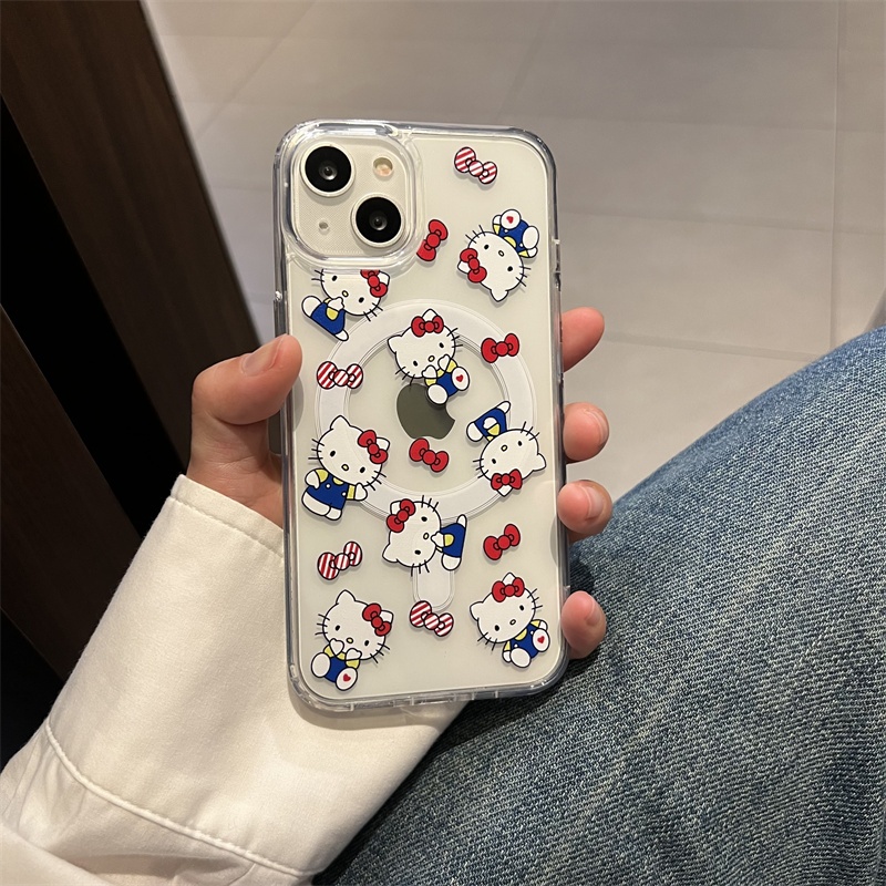 Giá đỡ có thể tháo rời Giá đỡ từ tính kitty Vỏ điện thoại từ tính Thích hợp cho iphone 15 11 12 13 14 pro max