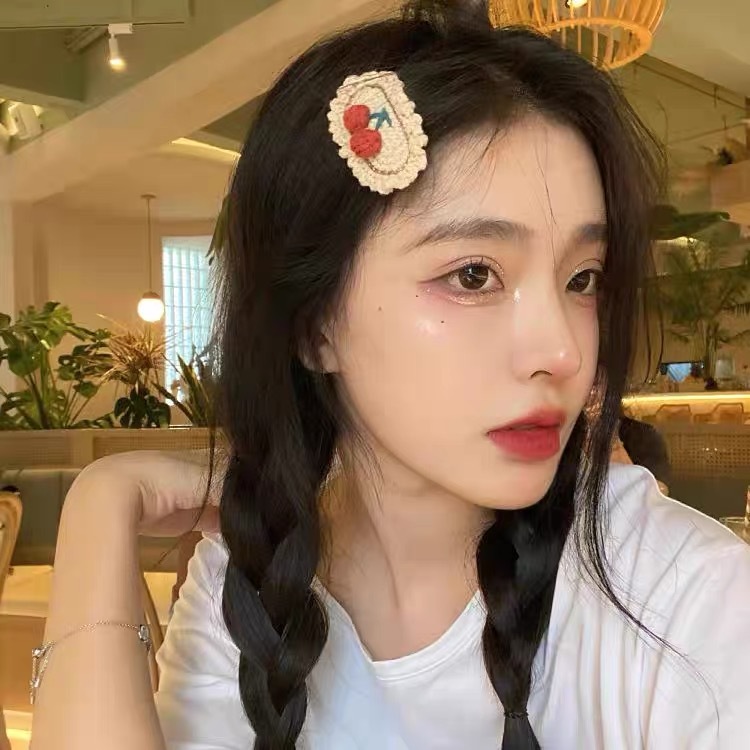 Dễ Thương Kẹp Tóc Hình Trái cherry Xinh Xắn Cho Nữ