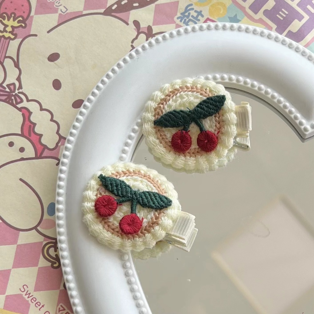 Dễ Thương Kẹp Tóc Hình Trái cherry Xinh Xắn Cho Nữ