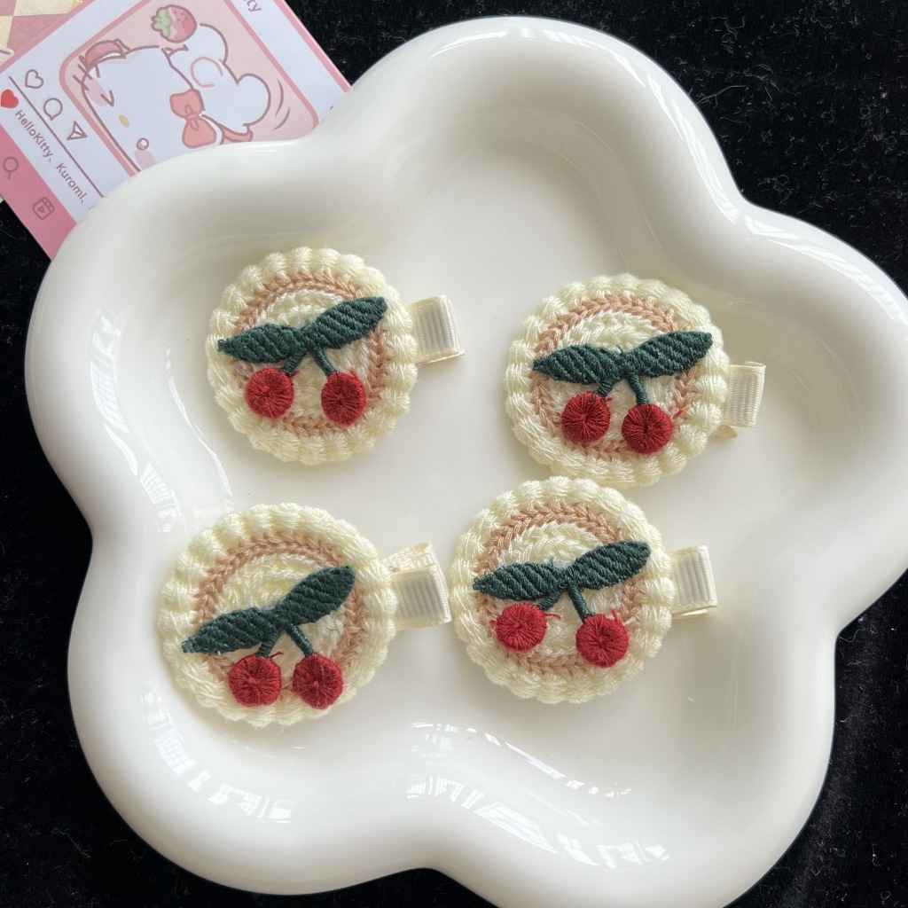 Dễ Thương Kẹp Tóc Hình Trái cherry Xinh Xắn Cho Nữ