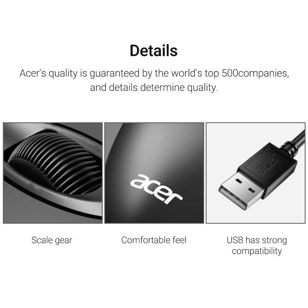 Chuột Máy Tính xiaomi youpin acer m117 1000dpi Có Dây usb Tiện Dụng