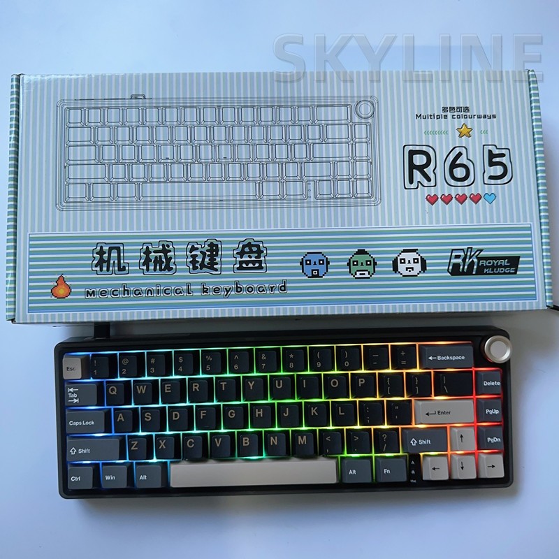 Bàn Phím Cơ Không Dây r65 / 3 Chế Độ 2.4g bt rgb 1.2mm Dùng Để Chơi Game