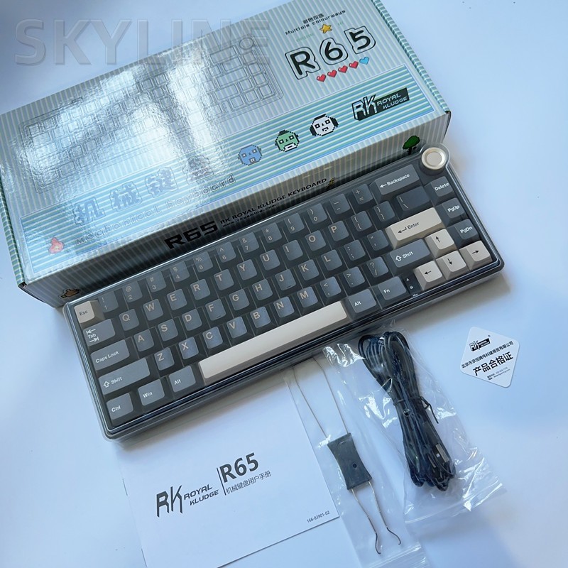 Bàn Phím Cơ Không Dây r65 / 3 Chế Độ 2.4g bt rgb 1.2mm Dùng Để Chơi Game